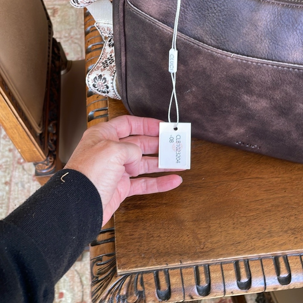 Brown Leather Crossbody Bag NWT - Picture 5 of 8